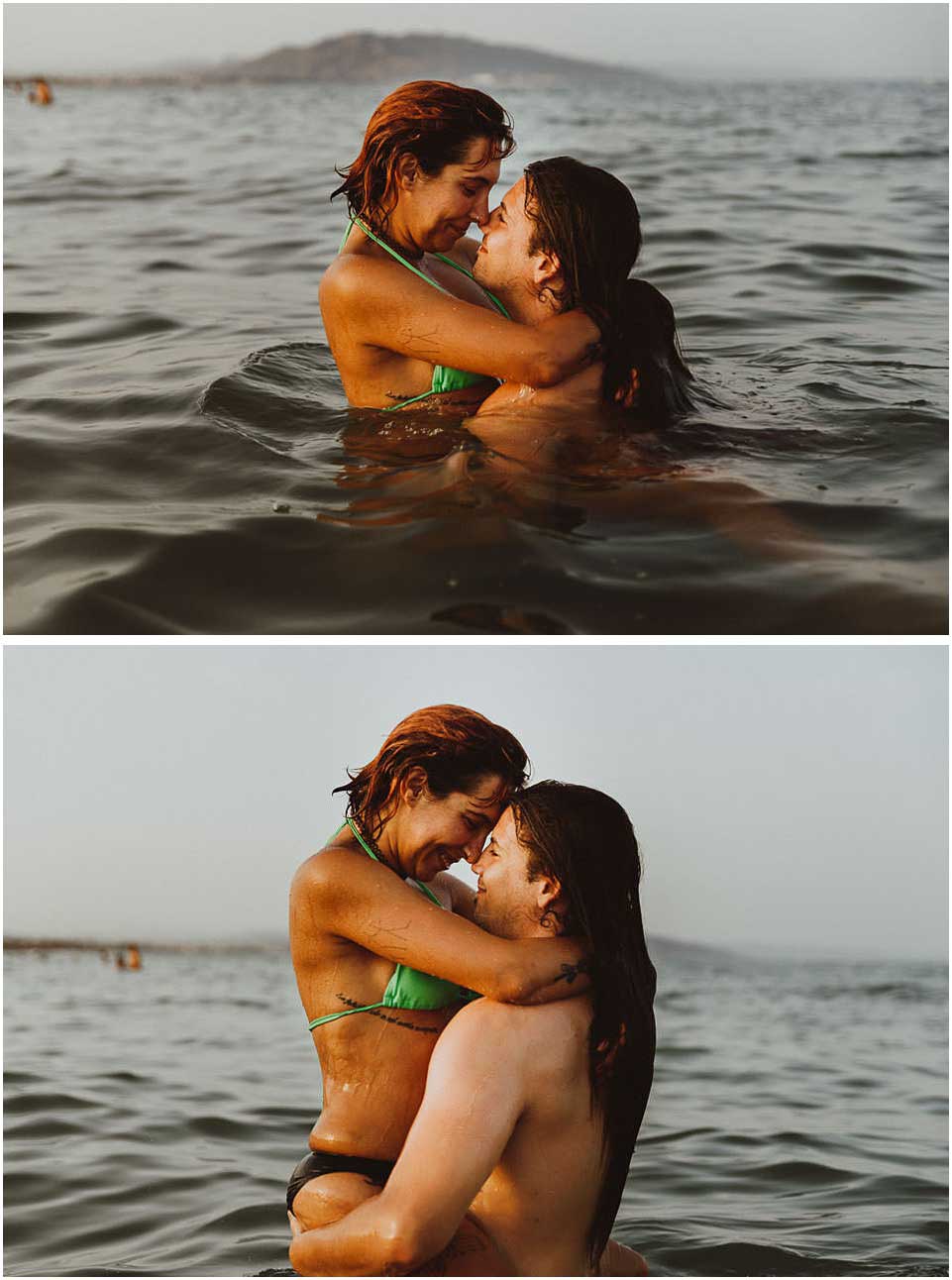 fotos de pareja en el mar